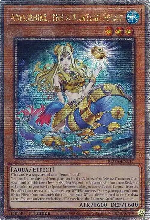 Abyssrhine, the Atlantean Spirit (Quarter Century Secret Rare) [ROTA-EN017] Quarter Century Secret Rare | Deep Dive Games St. Marys