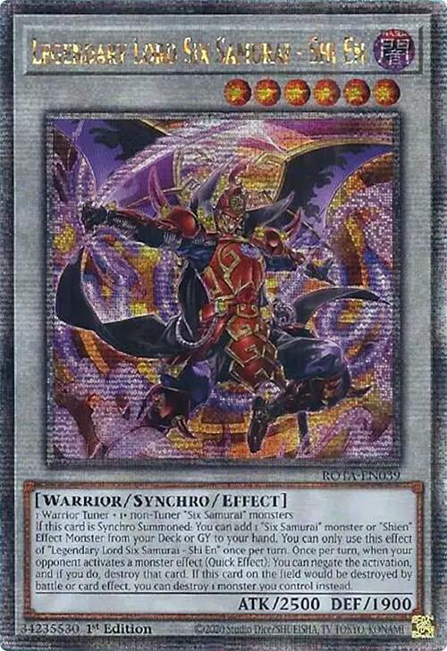 Legendary Lord Six Samurai - Shi En (Quarter Century Secret Rare) [ROTA-EN039] Quarter Century Secret Rare | Deep Dive Games St. Marys