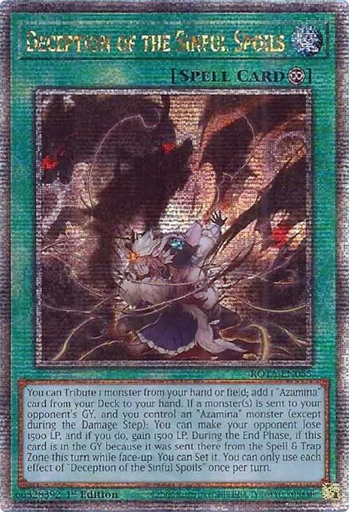 Deception of the Sinful Spoils (Quarter Century Secret Rare) [ROTA-EN055] Quarter Century Secret Rare | Deep Dive Games St. Marys
