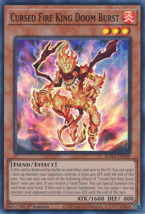 Cursed Fire King Doom Burst [ROTA-EN099] Super Rare | Deep Dive Games St. Marys