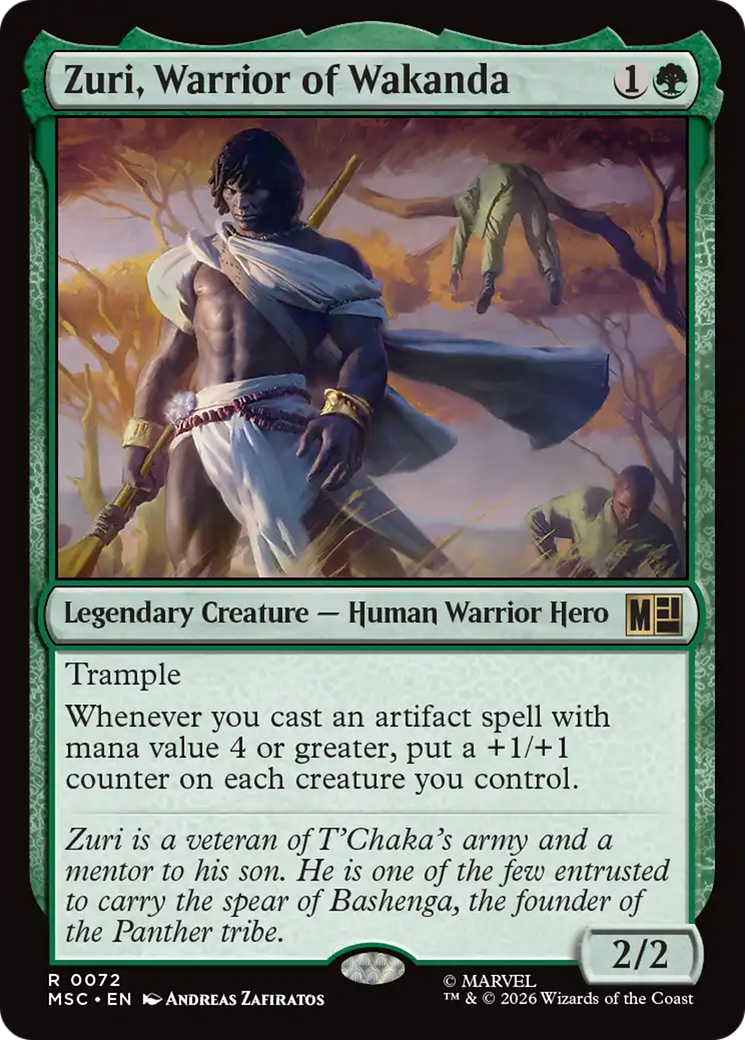 Zuri, Warrior of Wakanda (Surge Foil) [Marvel Super Heroes Commander] | Deep Dive Games St. Marys