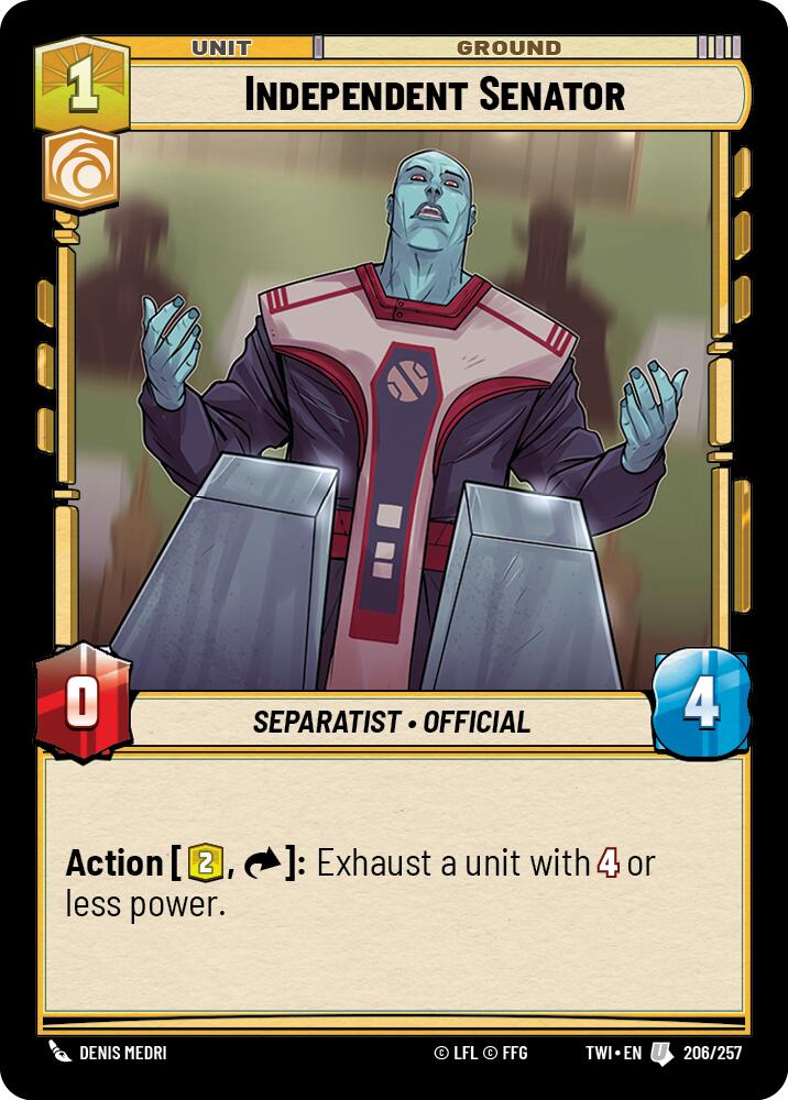 Independent Senator (206/257) (206/257) [Twilight of the Republic] | Deep Dive Games St. Marys