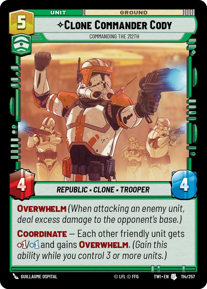 Clone Commander Cody - Commanding the 212th (114/257) (114/257) [Twilight of the Republic] | Deep Dive Games St. Marys