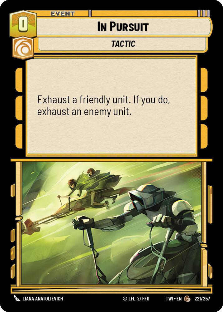 In Pursuit (221/257) (221/257) [Twilight of the Republic] | Deep Dive Games St. Marys