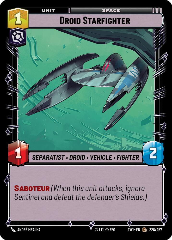 Droid Starfighter (228/257) (228/257) [Twilight of the Republic] | Deep Dive Games St. Marys