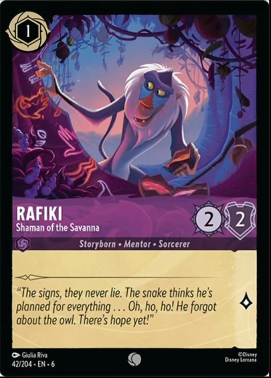 Rafiki - Shaman of the Savanna (42/204) [Azurite Sea] | Deep Dive Games St. Marys