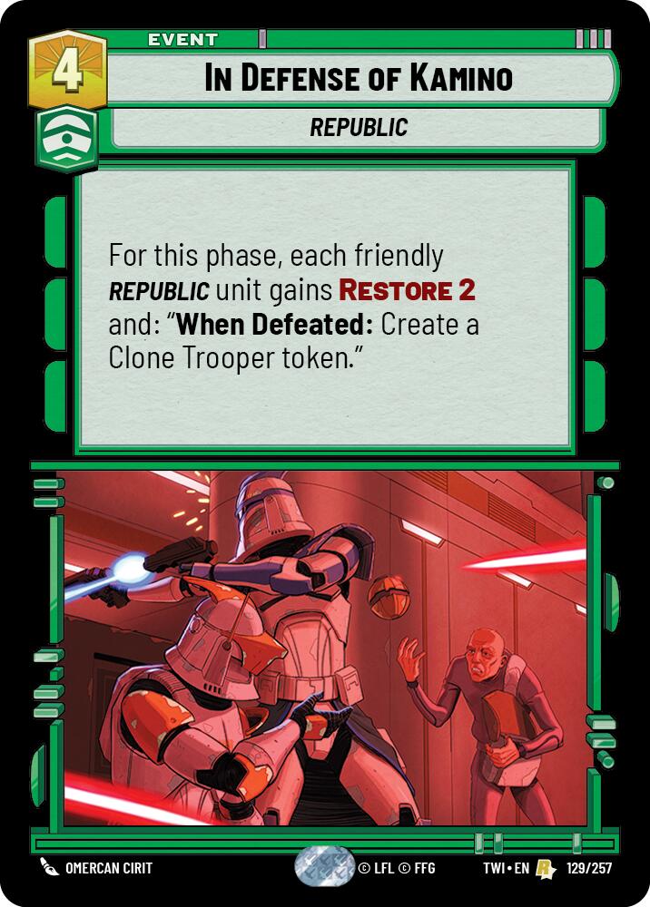 In Defense of Kamino (129/257) (129/257) [Twilight of the Republic] | Deep Dive Games St. Marys