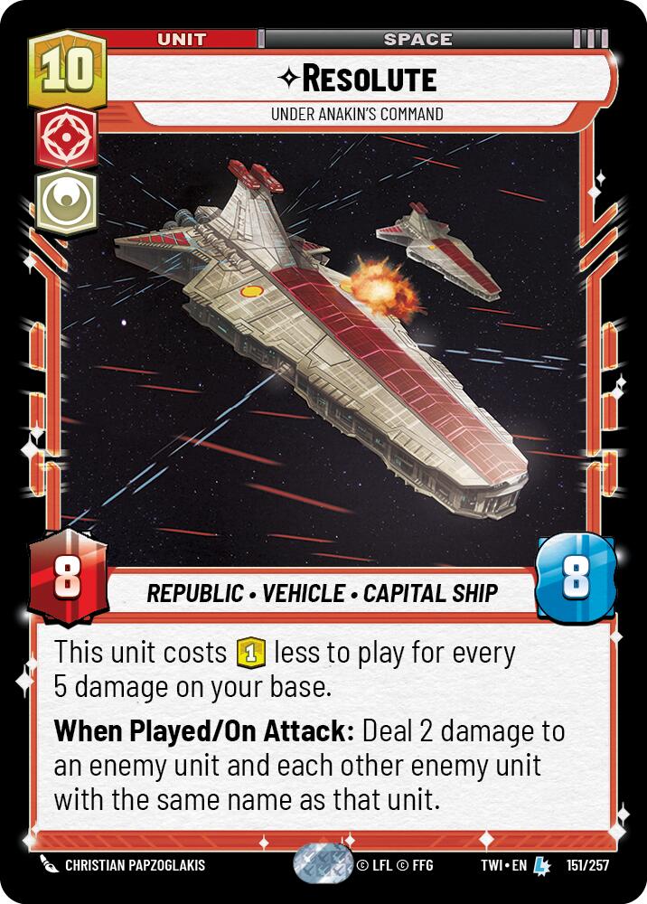 Resolute - Under Anakin's Command (151/257) (151/257) [Twilight of the Republic] | Deep Dive Games St. Marys