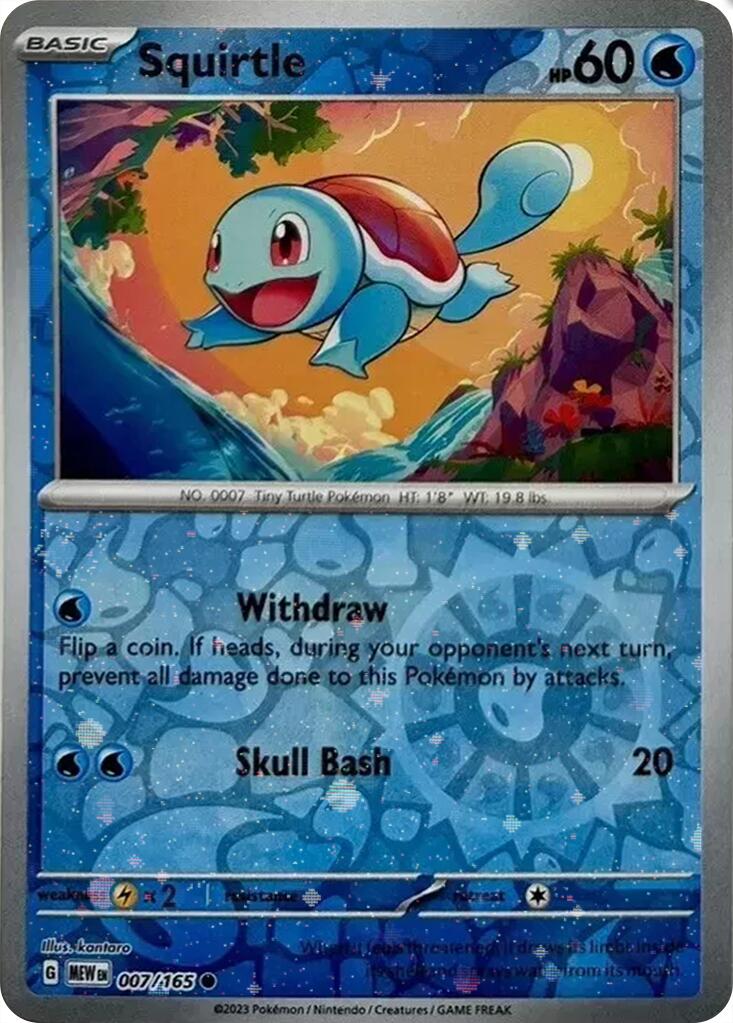 Squirtle (007/165) (Cosmos Holo) (Costco Exclusive) [Scarlet & Violet 151] | Deep Dive Games St. Marys
