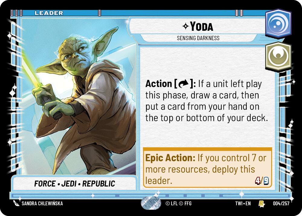 Yoda - Sensing Darkness (004/257) (004/257) [Twilight of the Republic] | Deep Dive Games St. Marys