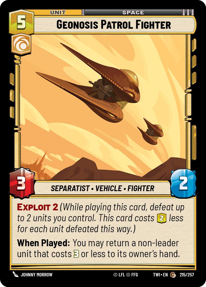 Geonosis Patrol Fighter (215/257) (215/257) [Twilight of the Republic] | Deep Dive Games St. Marys