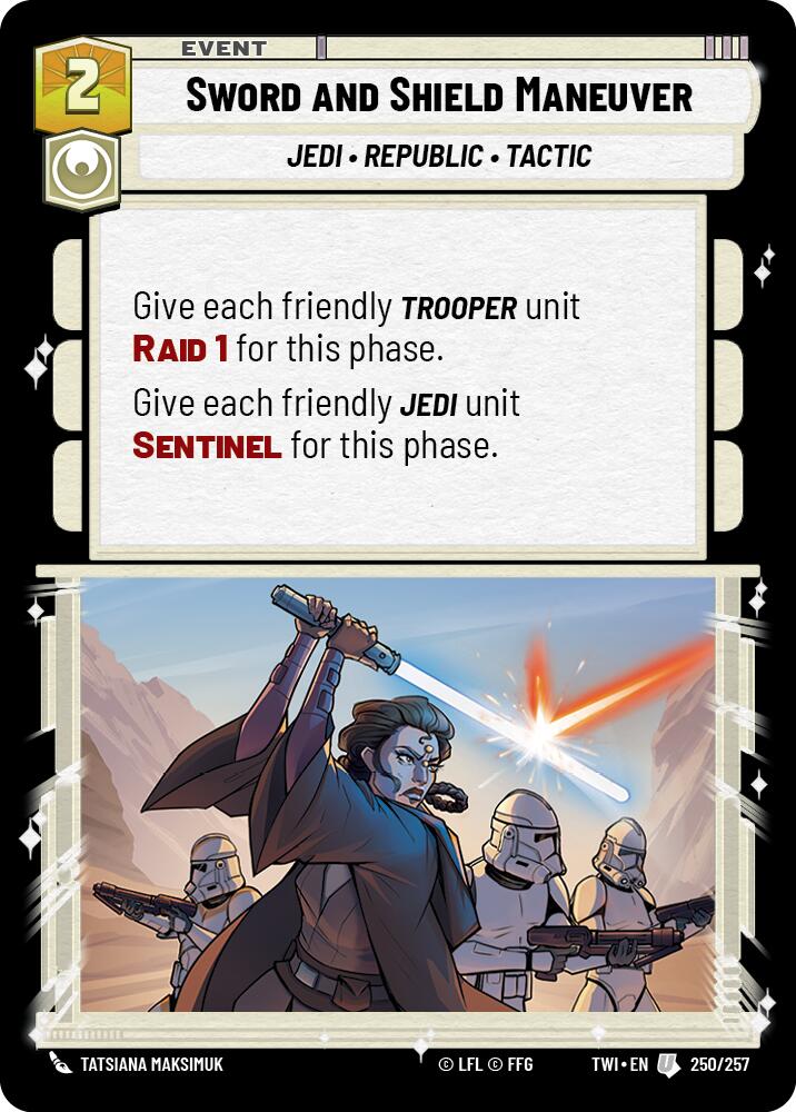 Sword and Shield Maneuver (250/257) (250/257) [Twilight of the Republic] | Deep Dive Games St. Marys