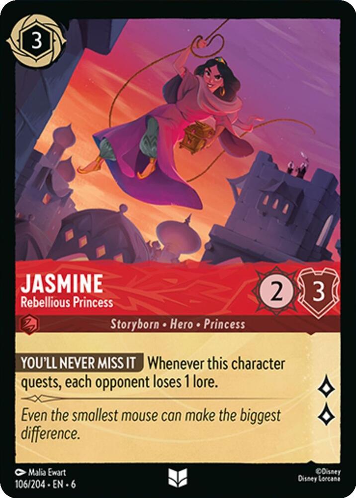 Jasmine - Rebellious Princess (106/204) [Azurite Sea] | Deep Dive Games St. Marys