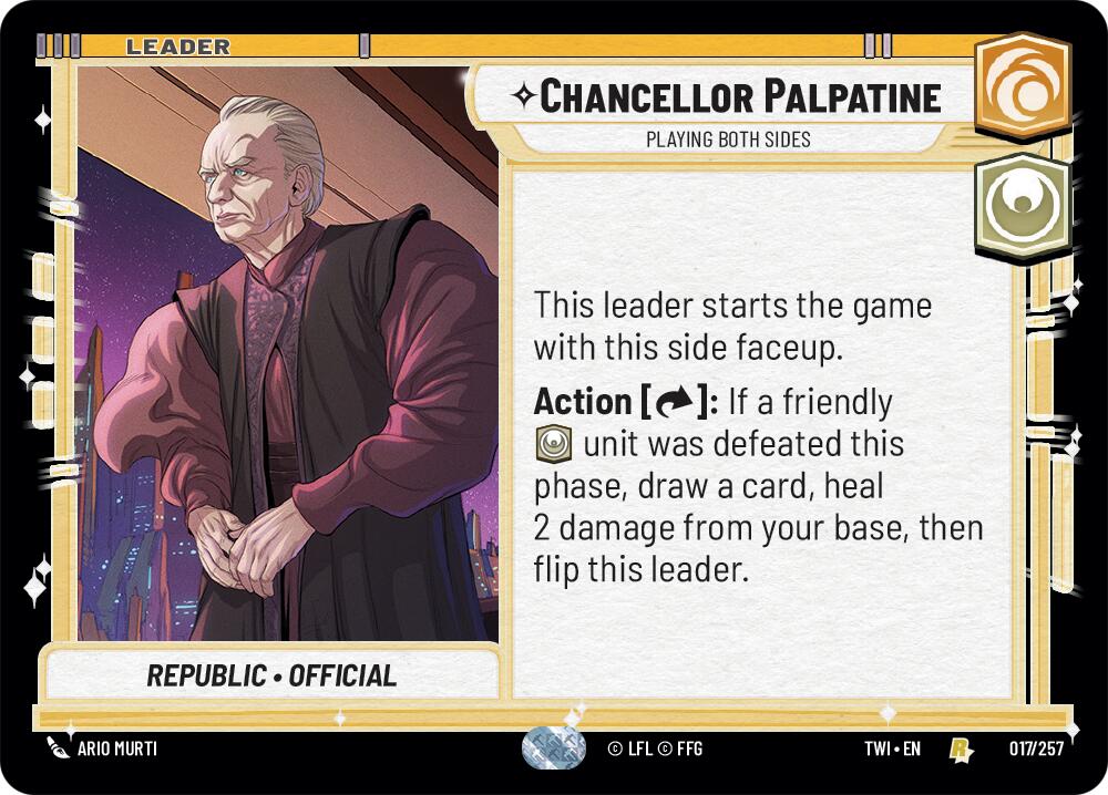 Chancellor Palpatine - Playing Both Sides (017/257) (017/257) [Twilight of the Republic] | Deep Dive Games St. Marys