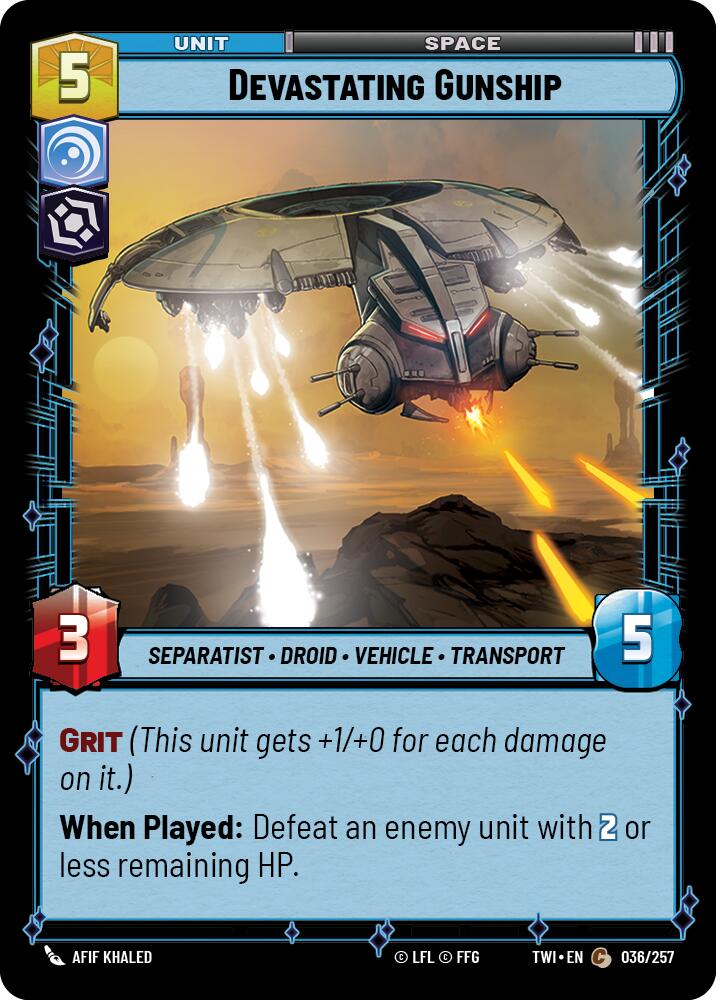 Devastating Gunship (036/257) (036/257) [Twilight of the Republic] | Deep Dive Games St. Marys