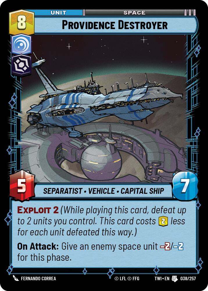 Providence Destroyer (038/257) (038/257) [Twilight of the Republic] | Deep Dive Games St. Marys