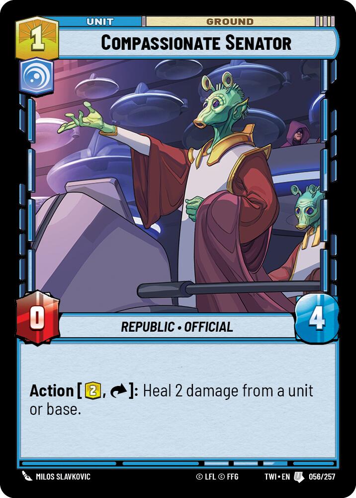 Compassionate Senator (056/257) (056/257) [Twilight of the Republic] | Deep Dive Games St. Marys