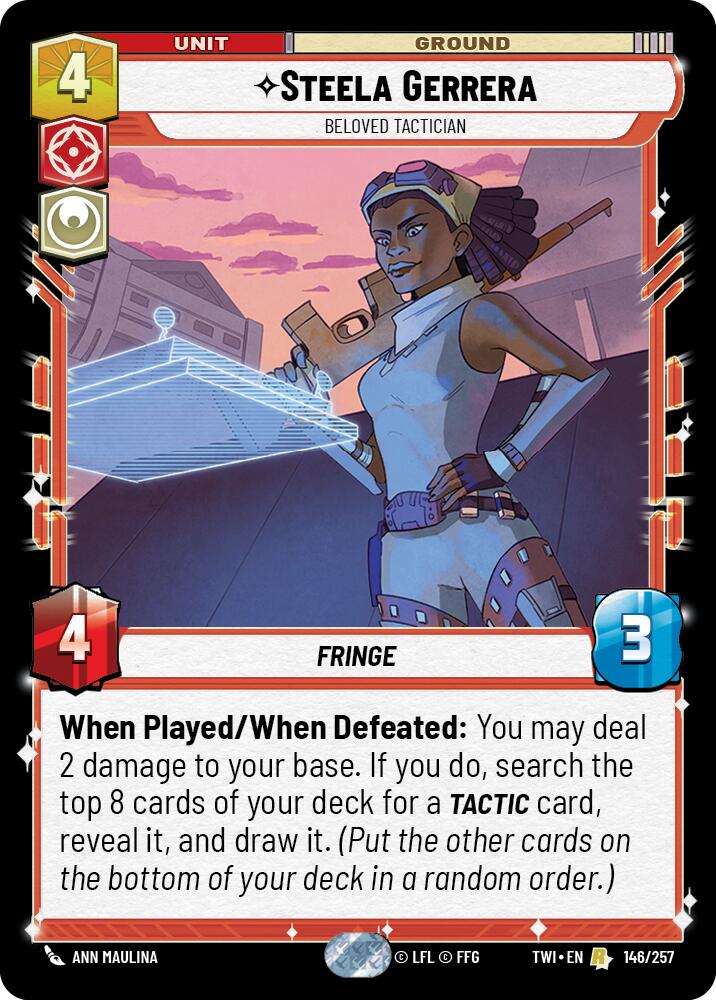 Steela Gerrera - Beloved Tactician (146/257) (146/257) [Twilight of the Republic] | Deep Dive Games St. Marys