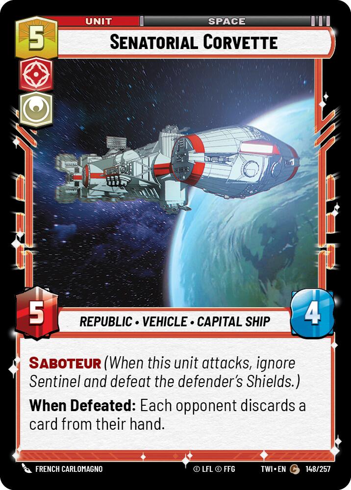 Senatorial Corvette (148/257) (148/257) [Twilight of the Republic] | Deep Dive Games St. Marys
