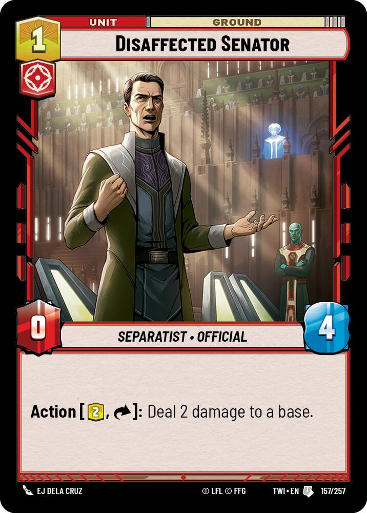 Disaffected Senator (157/257) (157/257) [Twilight of the Republic] | Deep Dive Games St. Marys