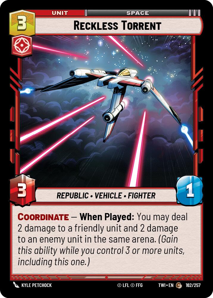 Reckless Torrent (162/257) (162/257) [Twilight of the Republic] | Deep Dive Games St. Marys