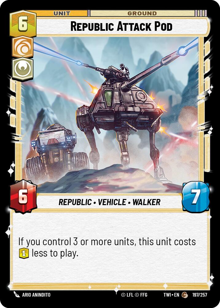 Republic Attack Pod (197/257) (197/257) [Twilight of the Republic] | Deep Dive Games St. Marys