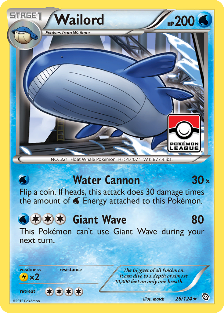 Wailord (26/124) [Black & White: Dragons Exalted] | Deep Dive Games St. Marys