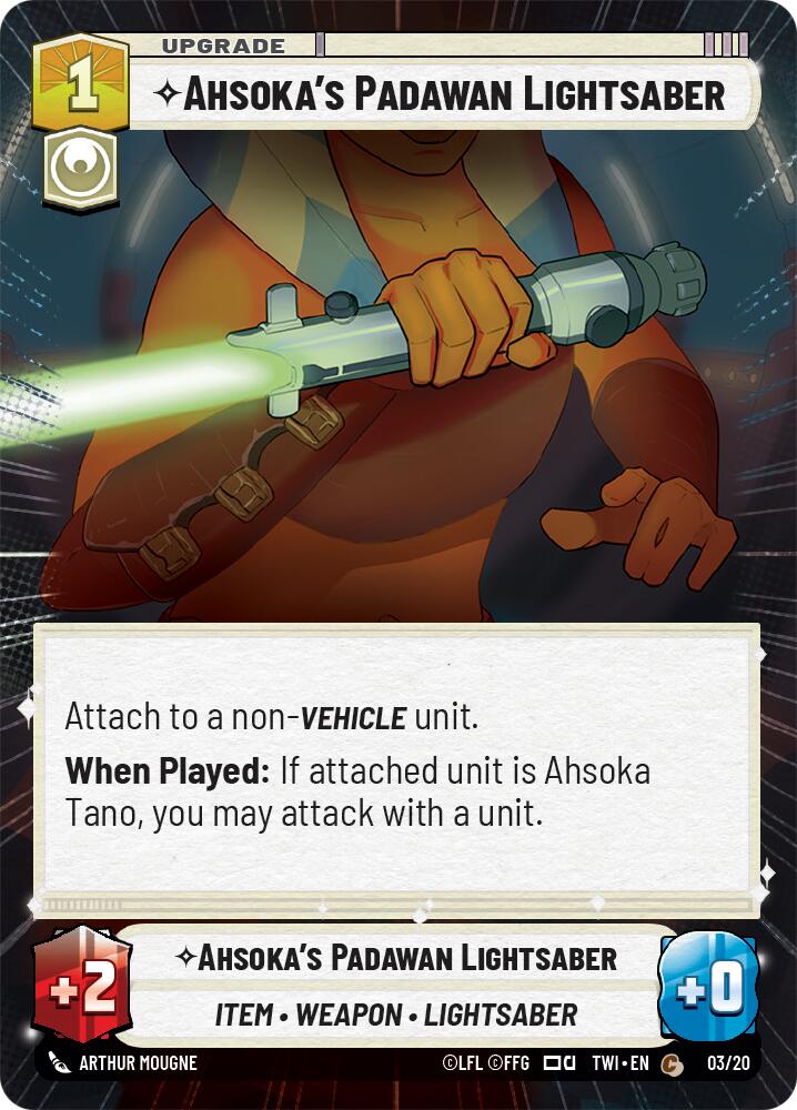 Ahsoka's Padawan Lightsaber (3) (Hyperspace) (3) [Twilight of the Republic] | Deep Dive Games St. Marys