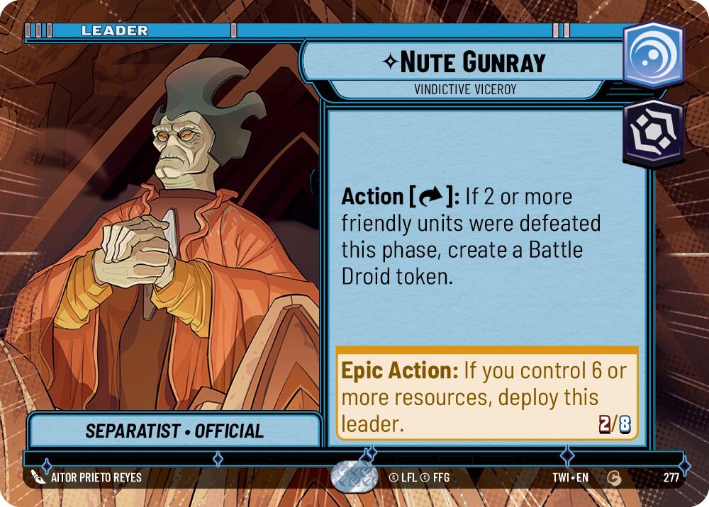 Nute Gunray - Vindictive Viceroy (277) (Hyperspace) (277) [Twilight of the Republic] | Deep Dive Games St. Marys