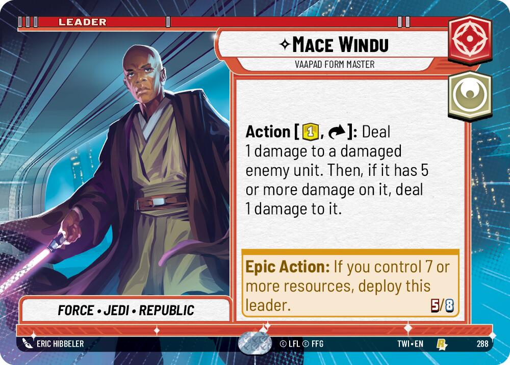 Mace Windu - Vaapad Form Master (288) (Hyperspace) (288) [Twilight of the Republic] | Deep Dive Games St. Marys