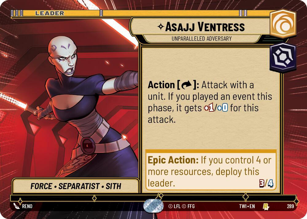 Asajj Ventress - Unparalleled Adversary (289) (Hyperspace) (289) [Twilight of the Republic] | Deep Dive Games St. Marys