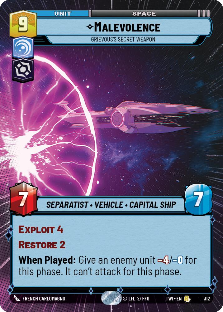 Malevolence - Grievous's Secret Weapon (312) (Hyperspace) (312) [Twilight of the Republic] | Deep Dive Games St. Marys