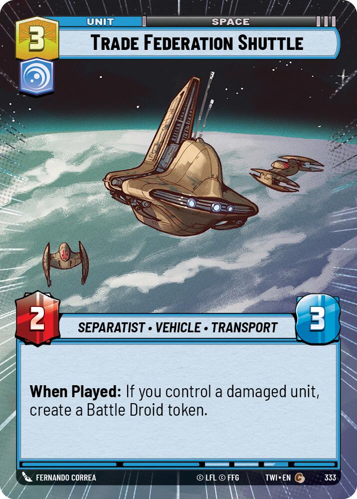 Trade Federation Shuttle (333) (Hyperspace) (333) [Twilight of the Republic] | Deep Dive Games St. Marys