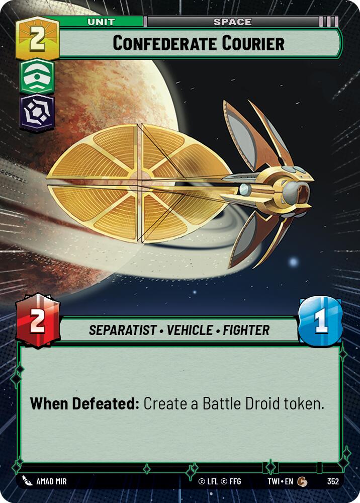 Confederate Courier (352) (Hyperspace) (352) [Twilight of the Republic] | Deep Dive Games St. Marys