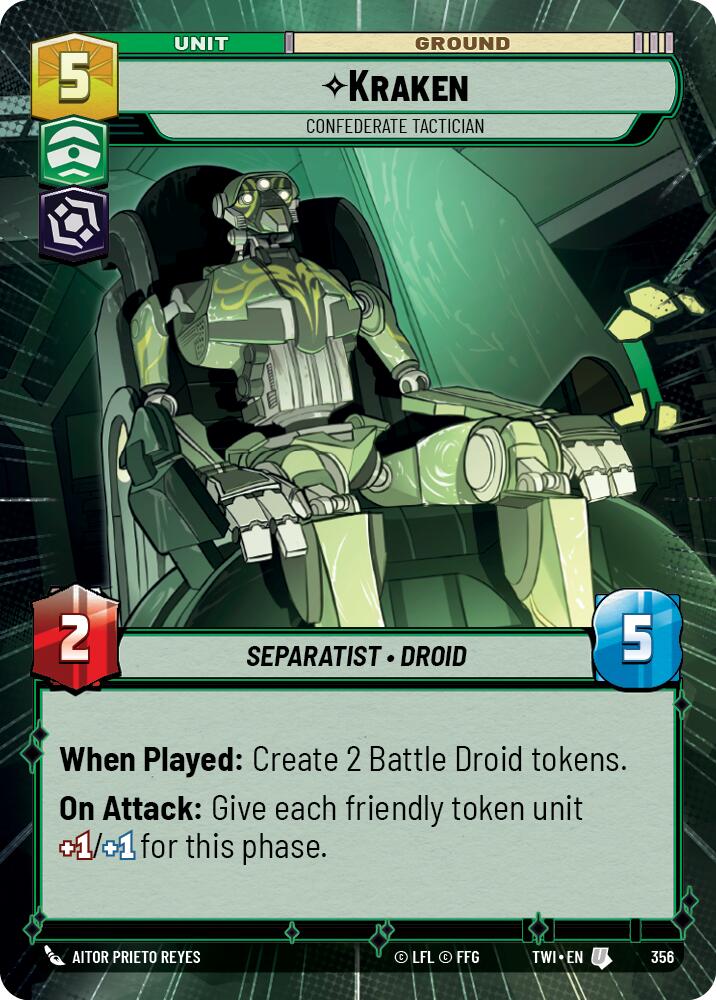 Kraken - Confederate Tactician (356) (Hyperspace) (356) [Twilight of the Republic] | Deep Dive Games St. Marys