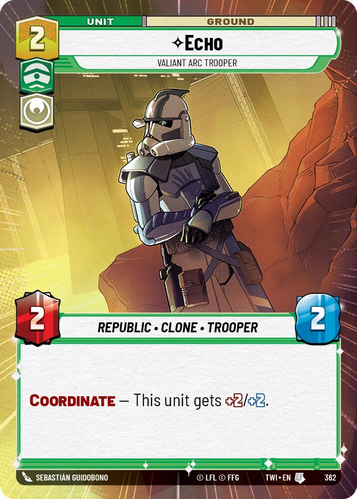 Echo - Valiant ARC Trooper (362) (Hyperspace) (362) [Twilight of the Republic] | Deep Dive Games St. Marys
