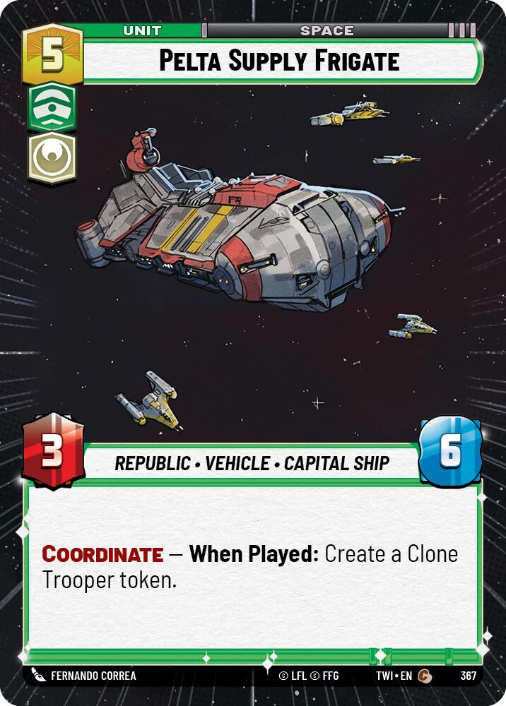 Pelta Supply Frigate (367) (Hyperspace) (367) [Twilight of the Republic] | Deep Dive Games St. Marys