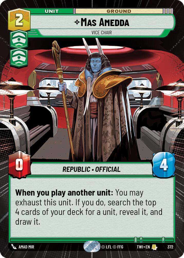 Mas Amedda - Vice Chair (372) (Hyperspace) (372) [Twilight of the Republic] | Deep Dive Games St. Marys