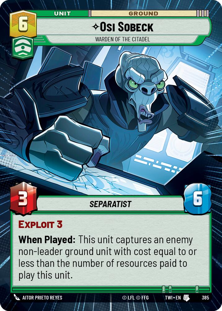 Osi Sobeck - Warden of the Citadel (385) (Hyperspace) (385) [Twilight of the Republic] | Deep Dive Games St. Marys