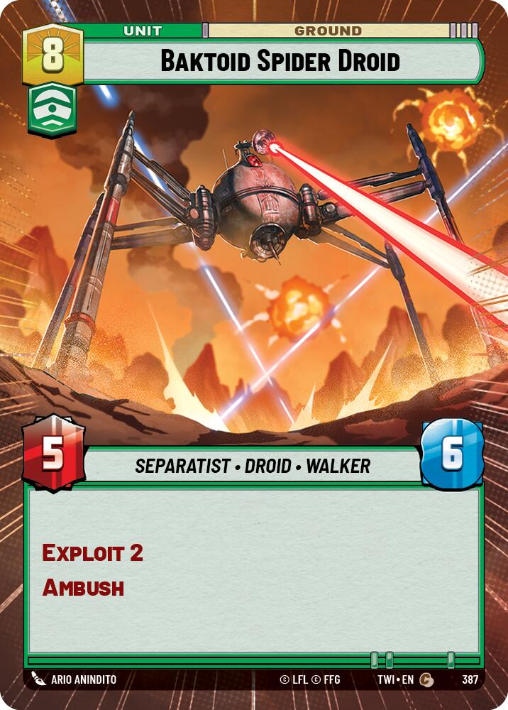 Baktoid Spider Droid (387) (Hyperspace) (387) [Twilight of the Republic] | Deep Dive Games St. Marys
