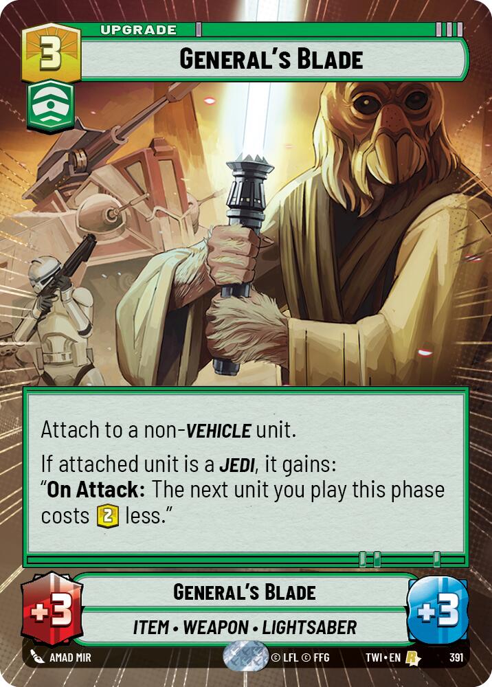 General's Blade (391) (Hyperspace) (391) [Twilight of the Republic] | Deep Dive Games St. Marys