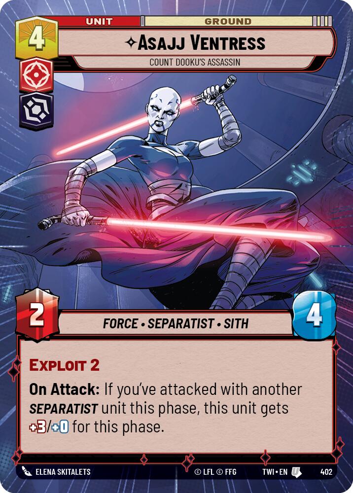 Asajj Ventress - Count Dooku's Assassin (402) (Hyperspace) (402) [Twilight of the Republic] | Deep Dive Games St. Marys