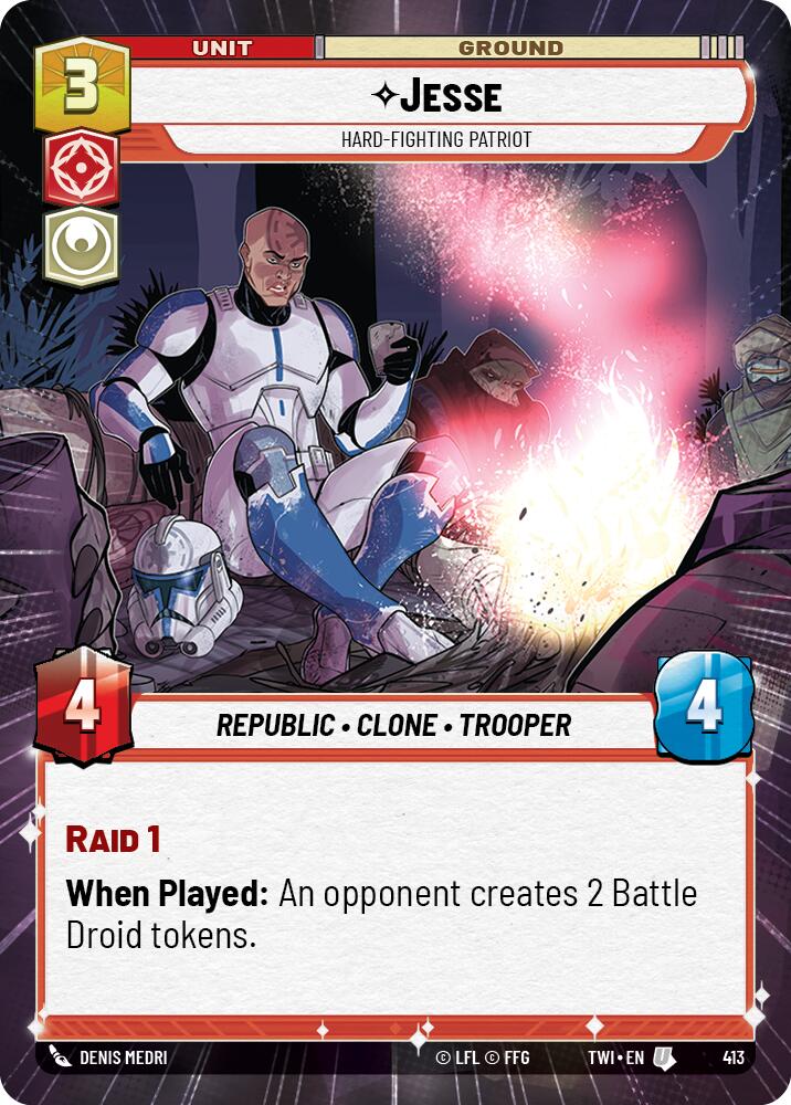 Jesse - Hard-Fighting Patriot (413) (Hyperspace) (413) [Twilight of the Republic] | Deep Dive Games St. Marys