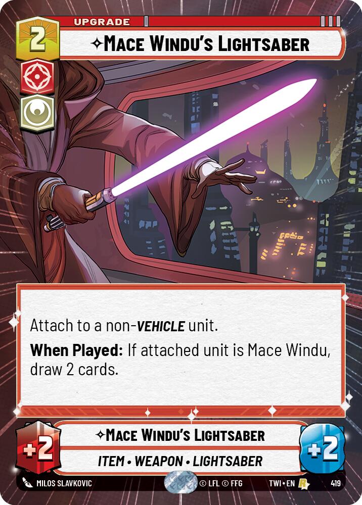 Mace Windu's Lightsaber (419) (Hyperspace) (419) [Twilight of the Republic] | Deep Dive Games St. Marys