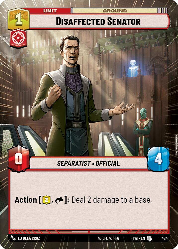 Disaffected Senator (424) (Hyperspace) (424) [Twilight of the Republic] | Deep Dive Games St. Marys