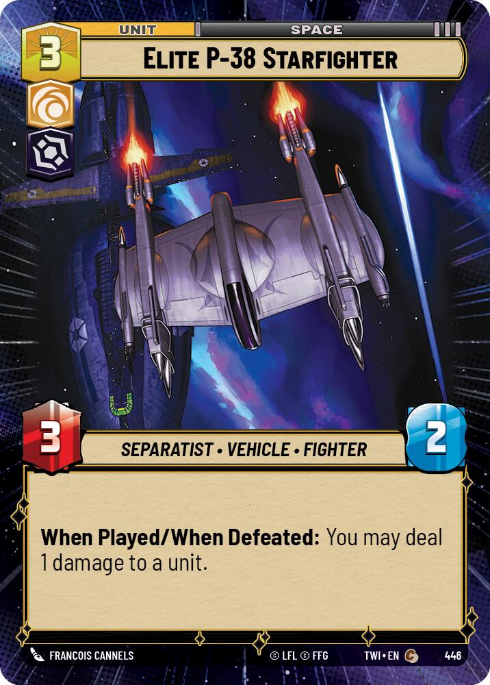 Elite P-38 Starfighter (446) (Hyperspace) (446) [Twilight of the Republic] | Deep Dive Games St. Marys