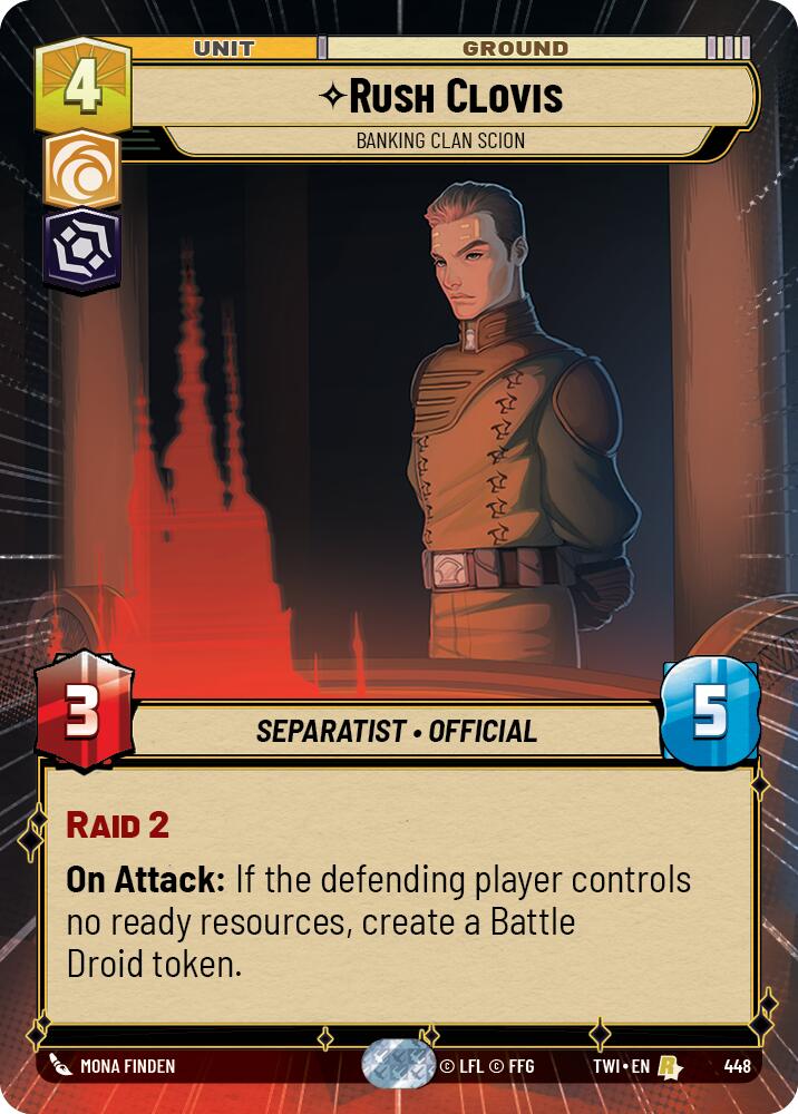 Rush Clovis - Banking Clan Scion (448) (Hyperspace) (448) [Twilight of the Republic] | Deep Dive Games St. Marys