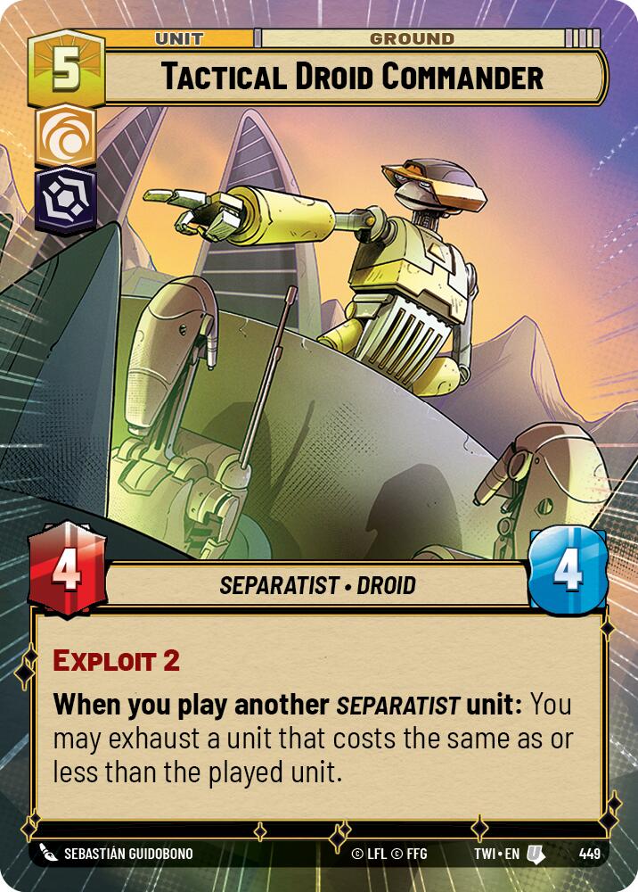 Tactical Droid Commander (449) (Hyperspace) (449) [Twilight of the Republic] | Deep Dive Games St. Marys