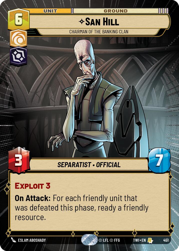 San Hill - Chairman of the Banking Clan (451) (Hyperspace) (451) [Twilight of the Republic] | Deep Dive Games St. Marys