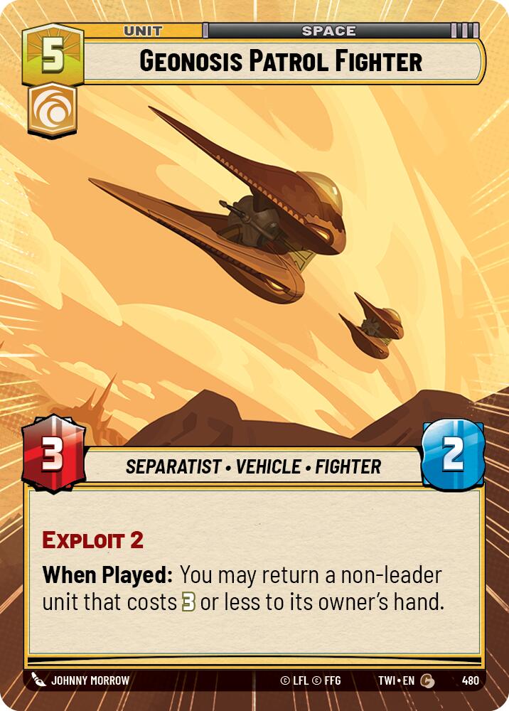 Geonosis Patrol Fighter (480) (Hyperspace) (480) [Twilight of the Republic] | Deep Dive Games St. Marys